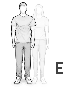 HEIA body type classification - Type E